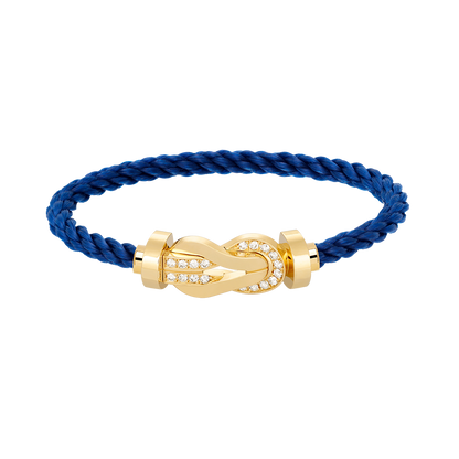 [moco jewelrys]CHANCE LARGE 8 FIGURE BUCKLE HALF DIAMOND BRACELET GOLD
