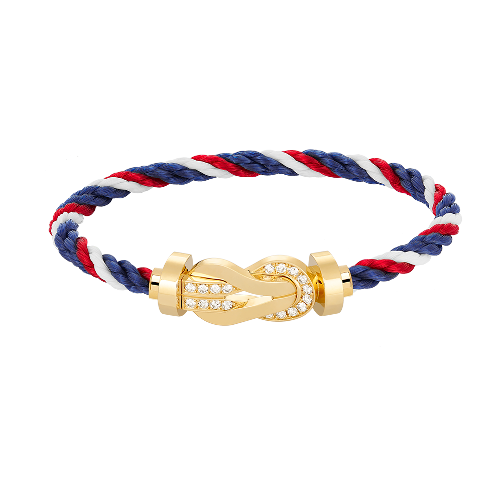 [moco jewelrys]CHANCE LARGE 8 FIGURE BUCKLE HALF DIAMOND BRACELET GOLD