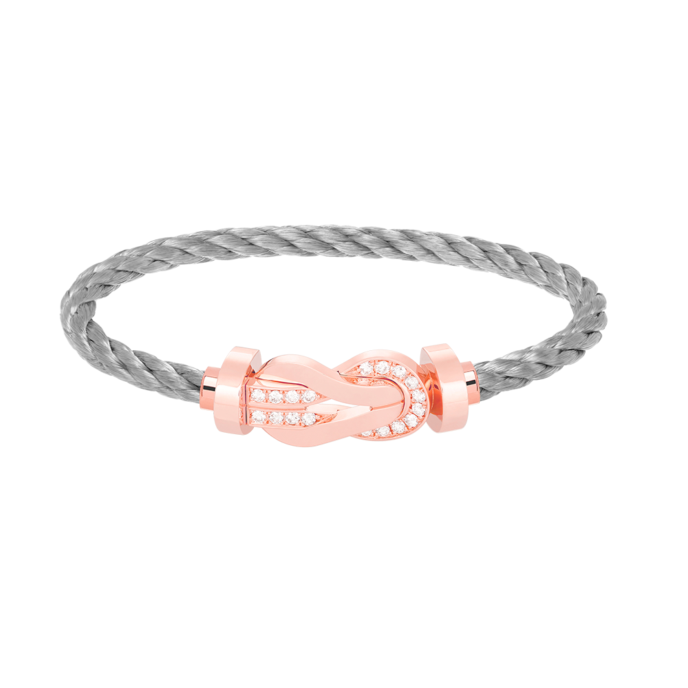 [moco jewelrys]CHANCE LARGE 8 FIGURE SCHNALLE HALB DIAMANT ARMREIF ROSÉGOLD