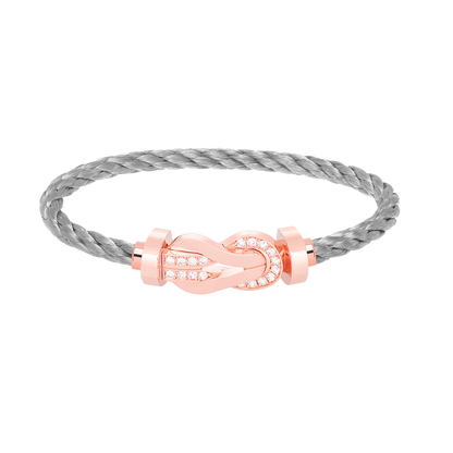 [moco jewelrys]CHANCE LARGE 8 FIGURE SCHNALLE HALB DIAMANT ARMREIF ROSÉGOLD