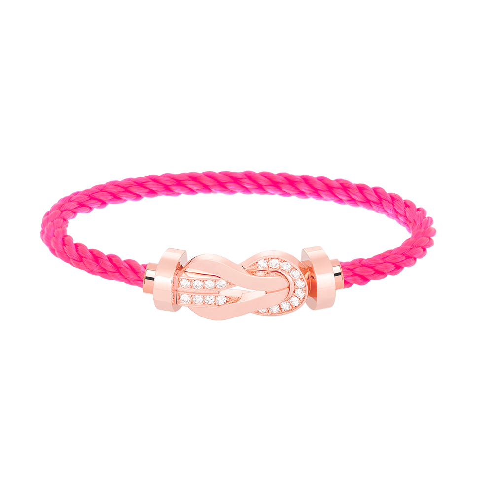 [moco jewelrys]CHANCE LARGE 8 FIGURE SCHNALLE HALB DIAMANT ARMREIF ROSÉGOLD