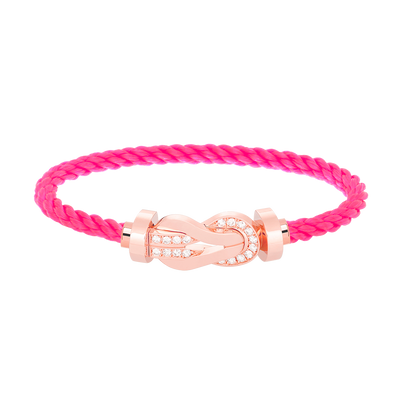 [moco jewelrys]CHANCE LARGE 8 FIGURE SCHNALLE HALB DIAMANT ARMREIF ROSÉGOLD