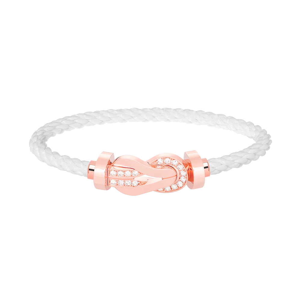[moco jewelrys]CHANCE LARGE 8 FIGURE SCHNALLE HALB DIAMANT ARMREIF ROSÉGOLD