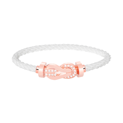 [moco jewelrys]CHANCE LARGE 8 FIGURE SCHNALLE HALB DIAMANT ARMREIF ROSÉGOLD