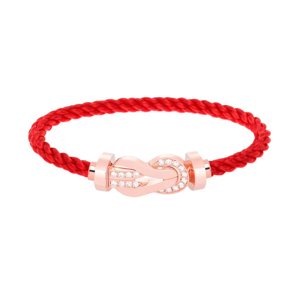 [moco jewelrys]CHANCE LARGE 8 FIGURE SCHNALLE HALB DIAMANT ARMREIF ROSÉGOLD