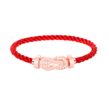[moco jewelrys]CHANCE LARGE 8 FIGURE SCHNALLE HALB DIAMANT ARMREIF ROSÉGOLD