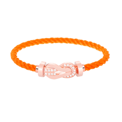 [moco jewelrys]CHANCE LARGE 8 FIGURE SCHNALLE HALB DIAMANT ARMREIF ROSÉGOLD
