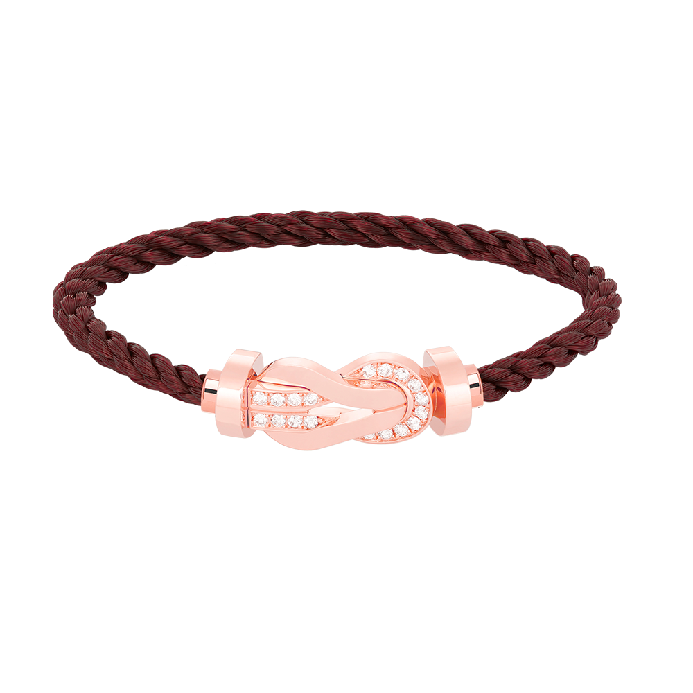 [moco jewelrys]CHANCE LARGE 8 FIGURE SCHNALLE HALB DIAMANT ARMREIF ROSÉGOLD
