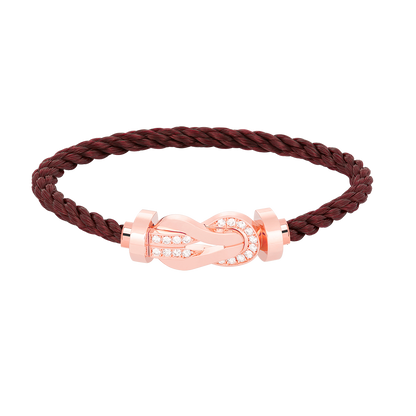 [moco jewelrys]CHANCE LARGE 8 FIGURE SCHNALLE HALB DIAMANT ARMREIF ROSÉGOLD