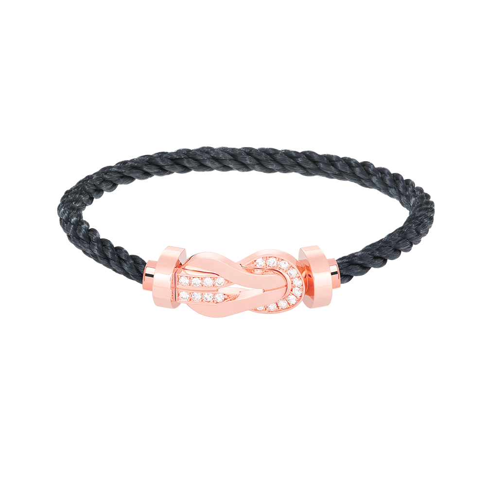 [moco jewelrys]CHANCE LARGE 8 FIGURE SCHNALLE HALB DIAMANT ARMREIF ROSÉGOLD