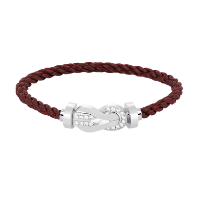 [moco jewelrys]CHANCE LARGE 8 FIGURE BUCKLE HALF DIAMOND BRACELET SILVER