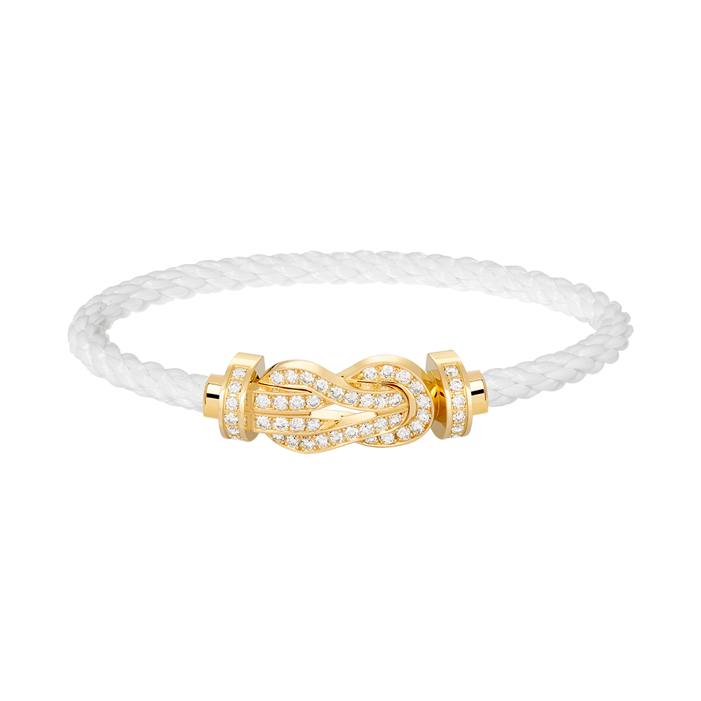 [moco jewelrys]CHANCE LARGE 8 FIGURE BUCKLE FULLDIAMOND BRACELET GOLD