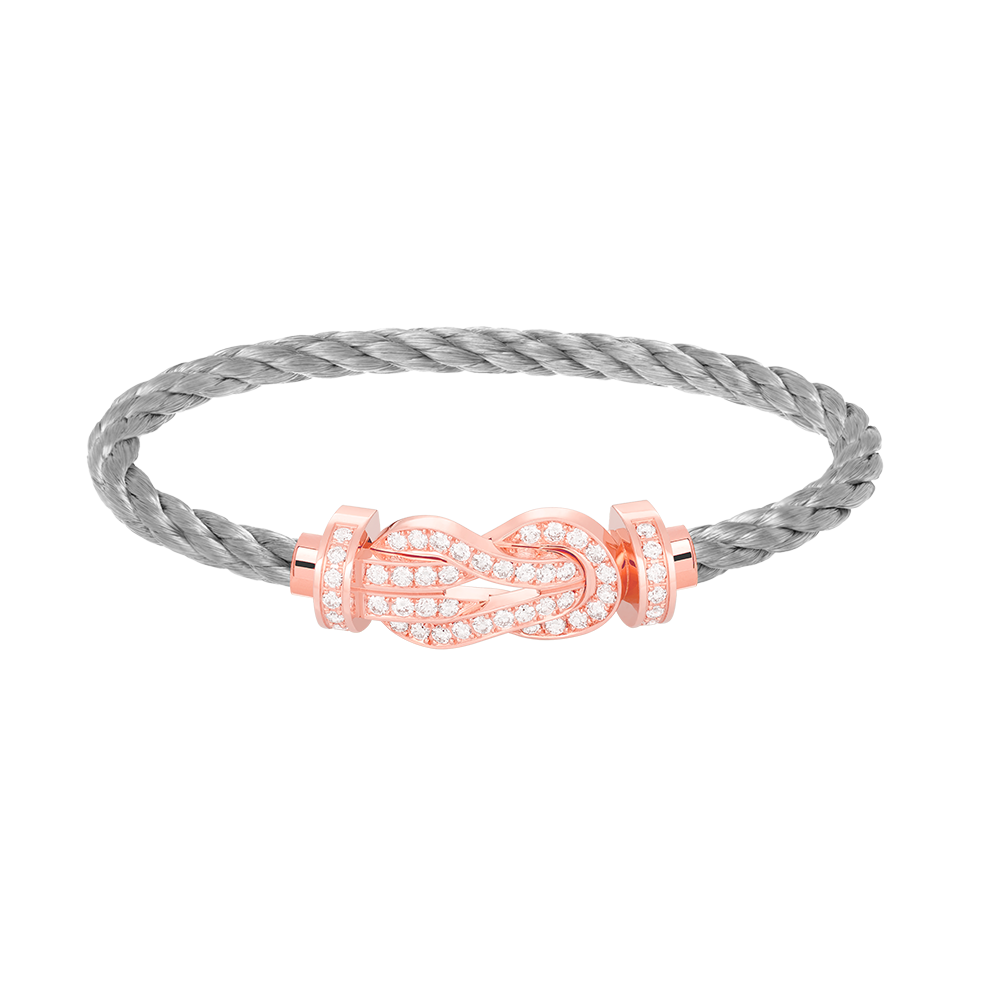 [moco jewelrys]CHANCE LARGE 8 FIGURE BUCKLE FULL DIAMOND BRACELET ROSE GOLD