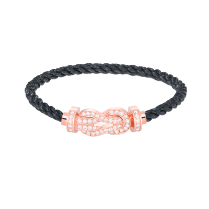 [moco jewelrys]CHANCE LARGE 8 FIGURE BUCKLE FULL DIAMOND BRACELET ROSE GOLD