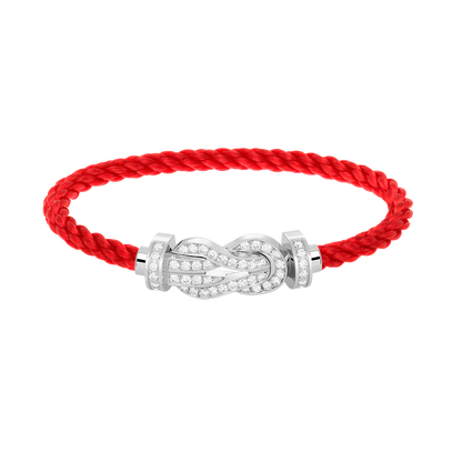 [moco jewelrys]CHANCE LARGE 8 FIGURE BUCKLE FULL DIAMOND BRACELET SILVER
