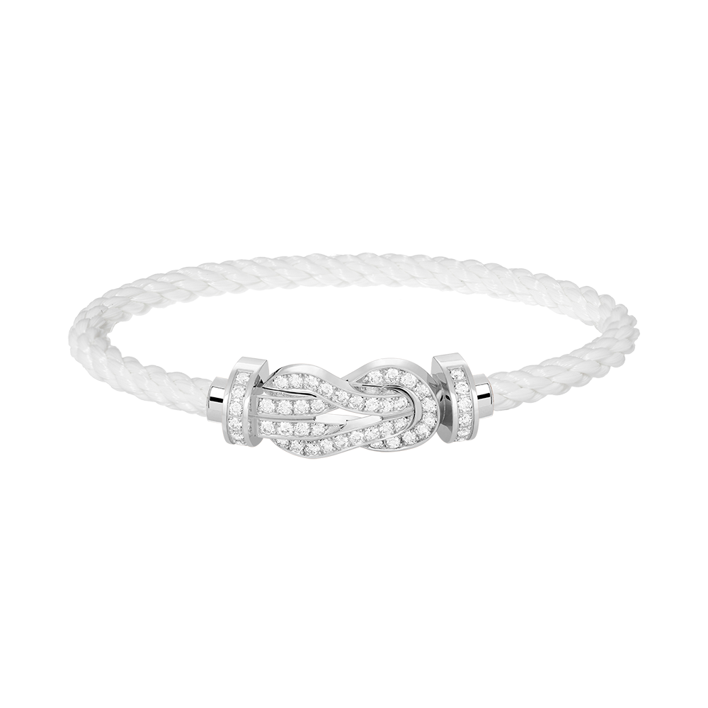 [moco jewelrys]CHANCE LARGE 8 FIGURE BUCKLE FULL DIAMOND BRACELET SILVER