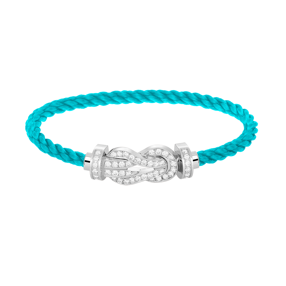 [moco jewelrys]CHANCE LARGE 8 FIGURE BUCKLE FULL DIAMOND BRACELET SILVER