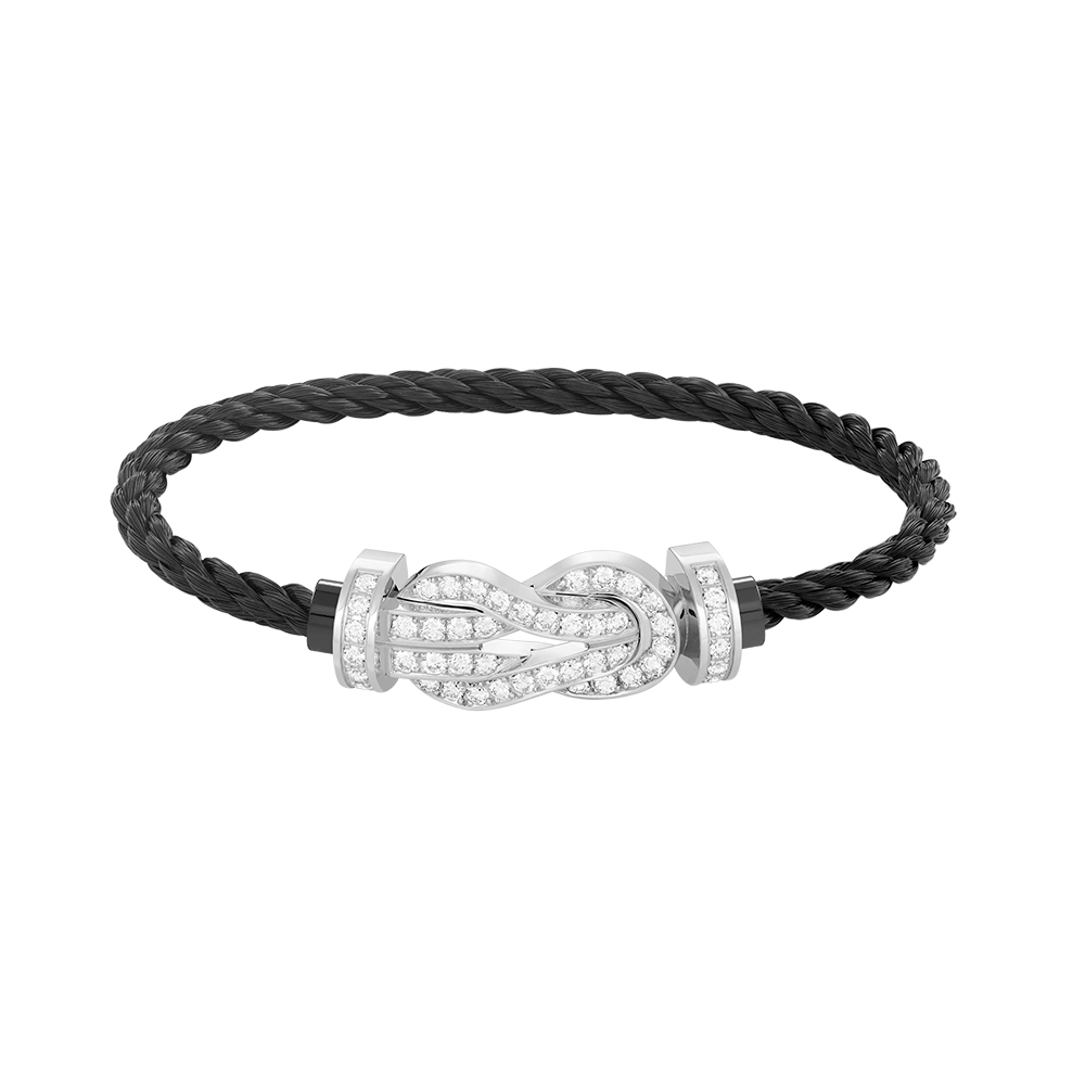 [moco jewelrys]CHANCE LARGE 8 FIGURE BUCKLE FULL DIAMOND BRACELET SILVER
