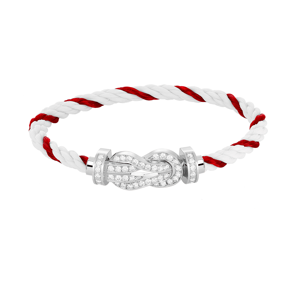 [moco jewelrys]CHANCE LARGE 8 FIGURE BUCKLE FULL DIAMOND BRACELET SILVER