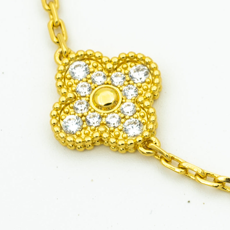 [Moco jewelrys] CLOVER 5 MOTIF LASER BRACELET COLLECTION