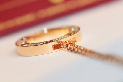 [moco jewelrys]LOVE NECKLACE ADJUSTABLE ROSE GOLD