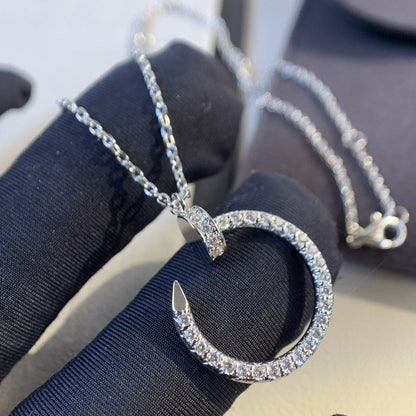 [moco jewelrys]JUSTE NECKLACE SILVER DIAMONDS