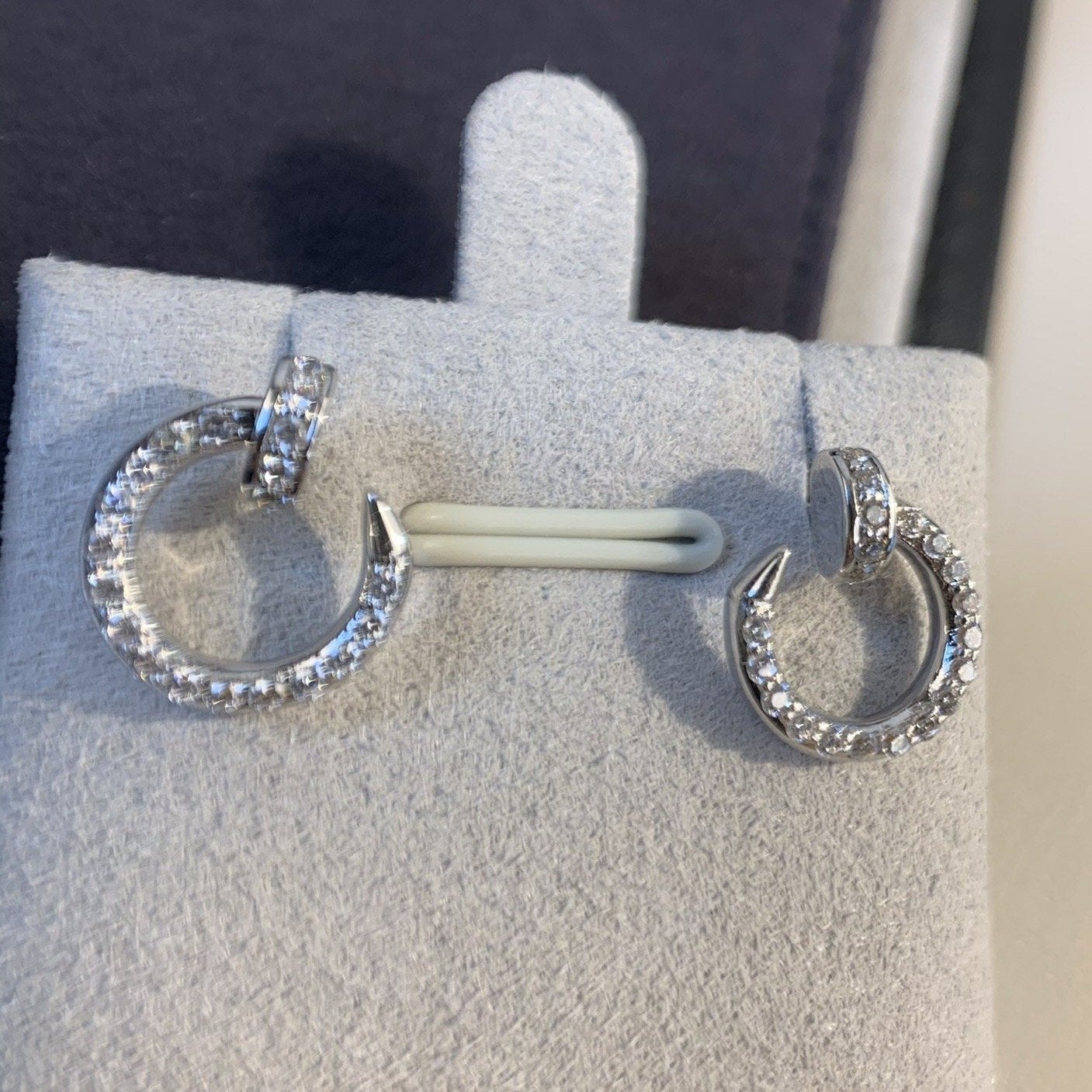 [moco jewelrys]JUSTE EARRINGS SILVER DIAMONDS