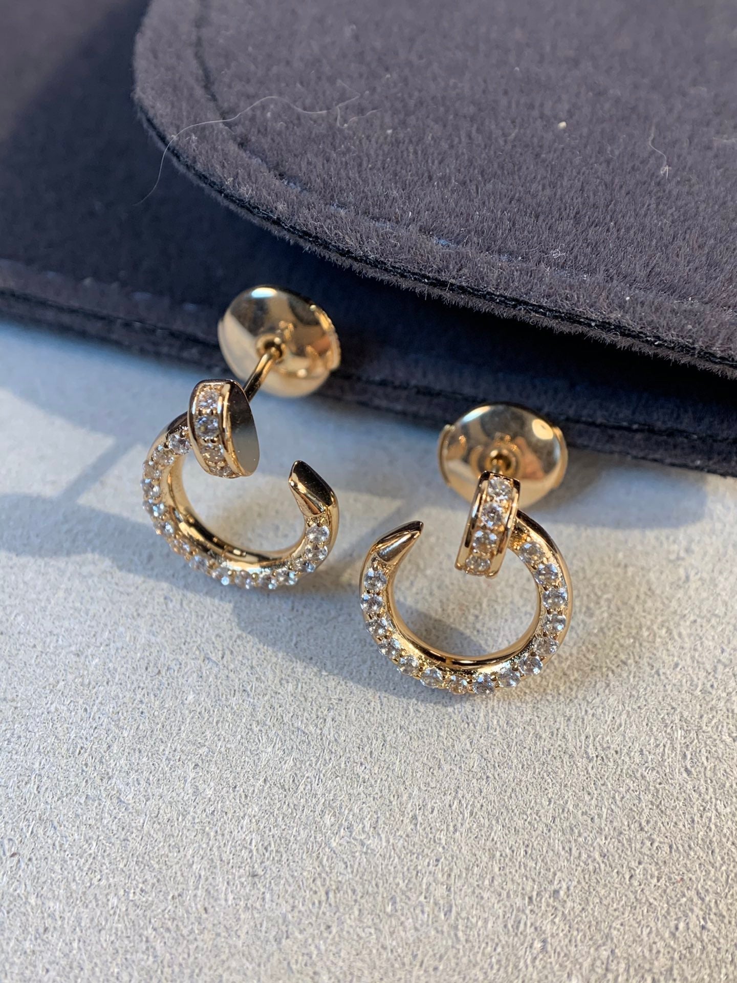 [moco jewelrys]JUSTE EARRINGS GOLD DIAMONDS