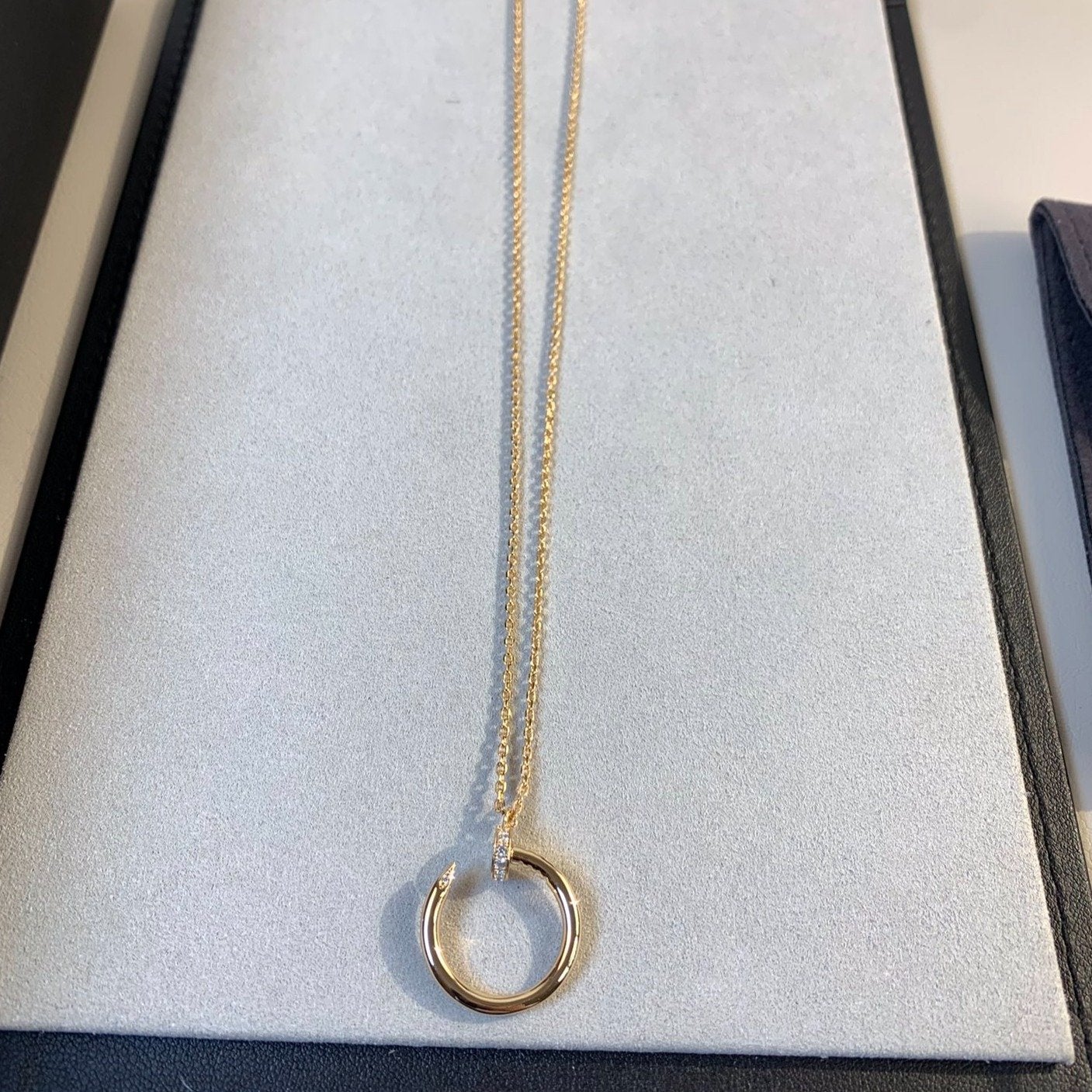 [moco jewelrys]JUSTE NECKLACE PINK GOLD