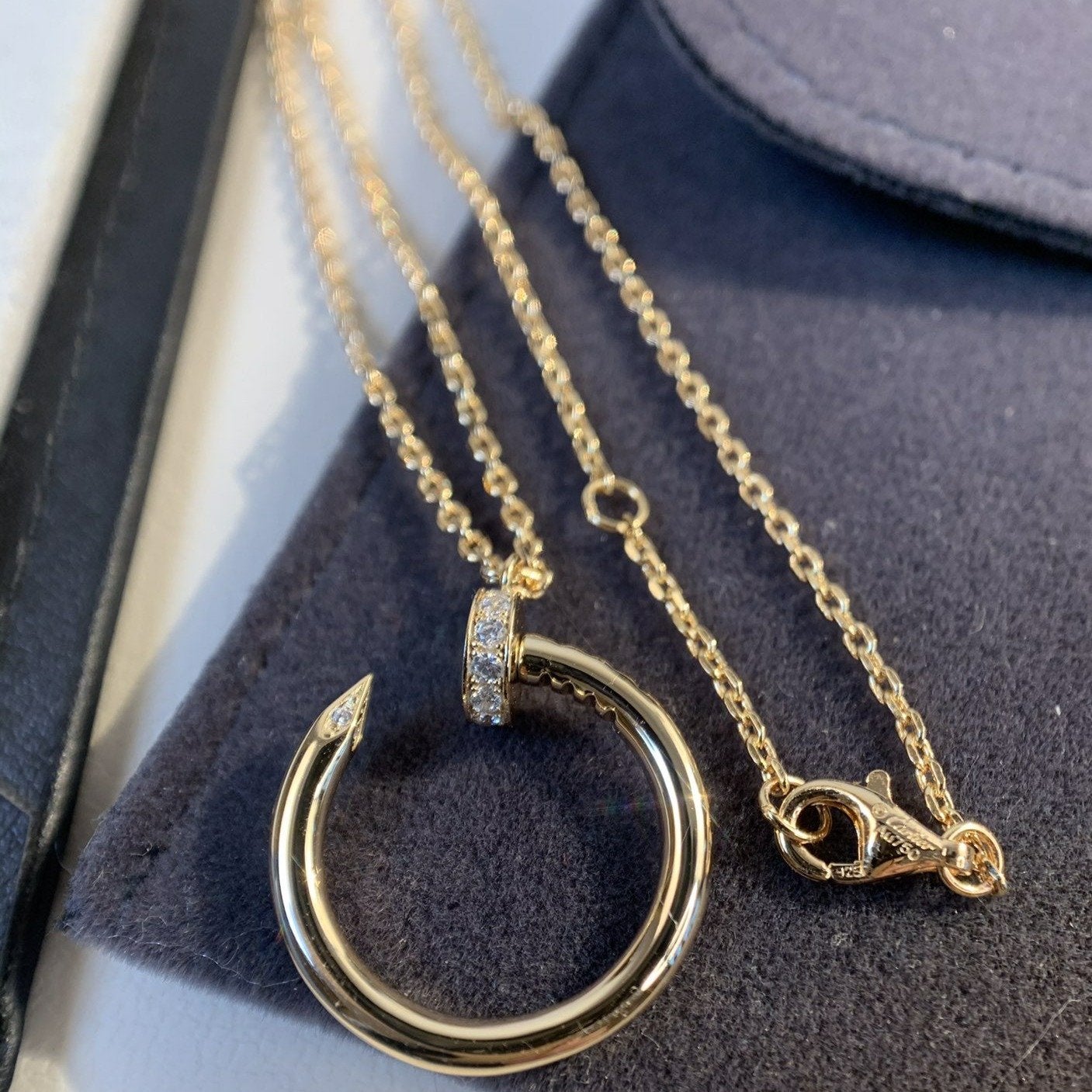 [moco jewelrys]JUSTE NECKLACE PINK GOLD