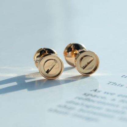 [moco jewelrys]LOVE EARRINGS PINK GOLD 10MM