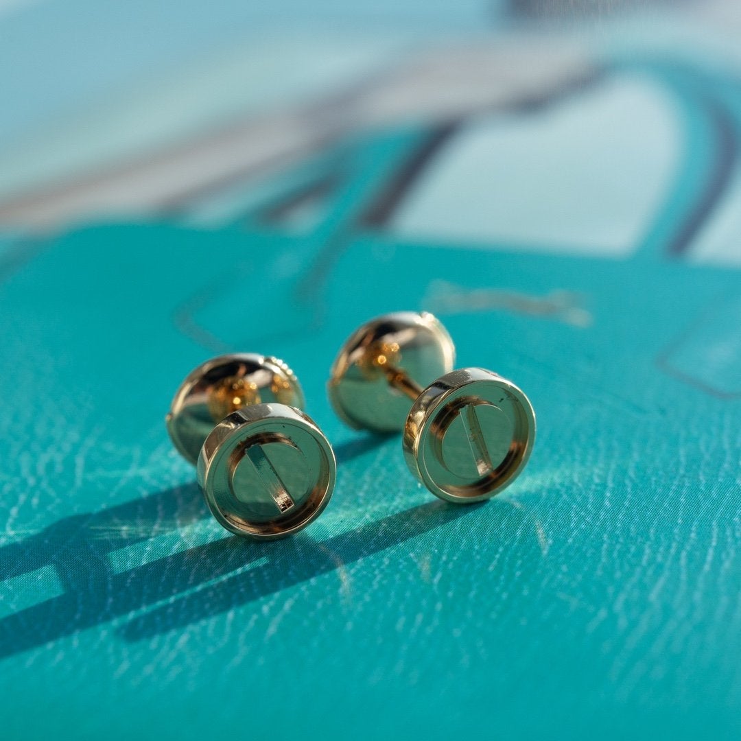 [moco jewelrys]LOVE EARRINGS PINK GOLD 10MM