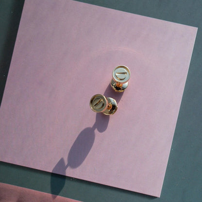 [moco jewelrys]LOVE EARRINGS PINK GOLD 10MM