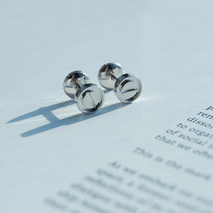 [moco jewelrys]LOVE EARRINGS SILVER 10MM