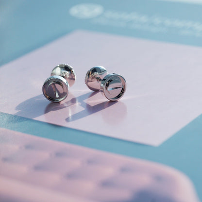 [moco jewelrys]LOVE EARRINGS SILVER 10MM