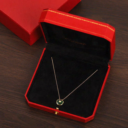 [moco jewelrys]AMULETTE GOLD MALACHITE NECKLACE