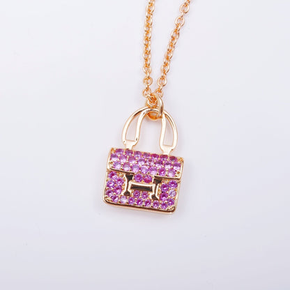 [moco jewelrys]CONSTANCE PEDANT PURPLE DIAMOND NECKLACE