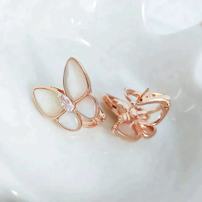 [moco jewelrys]BUTTERFLY MOP DIAMOND EARRINGS