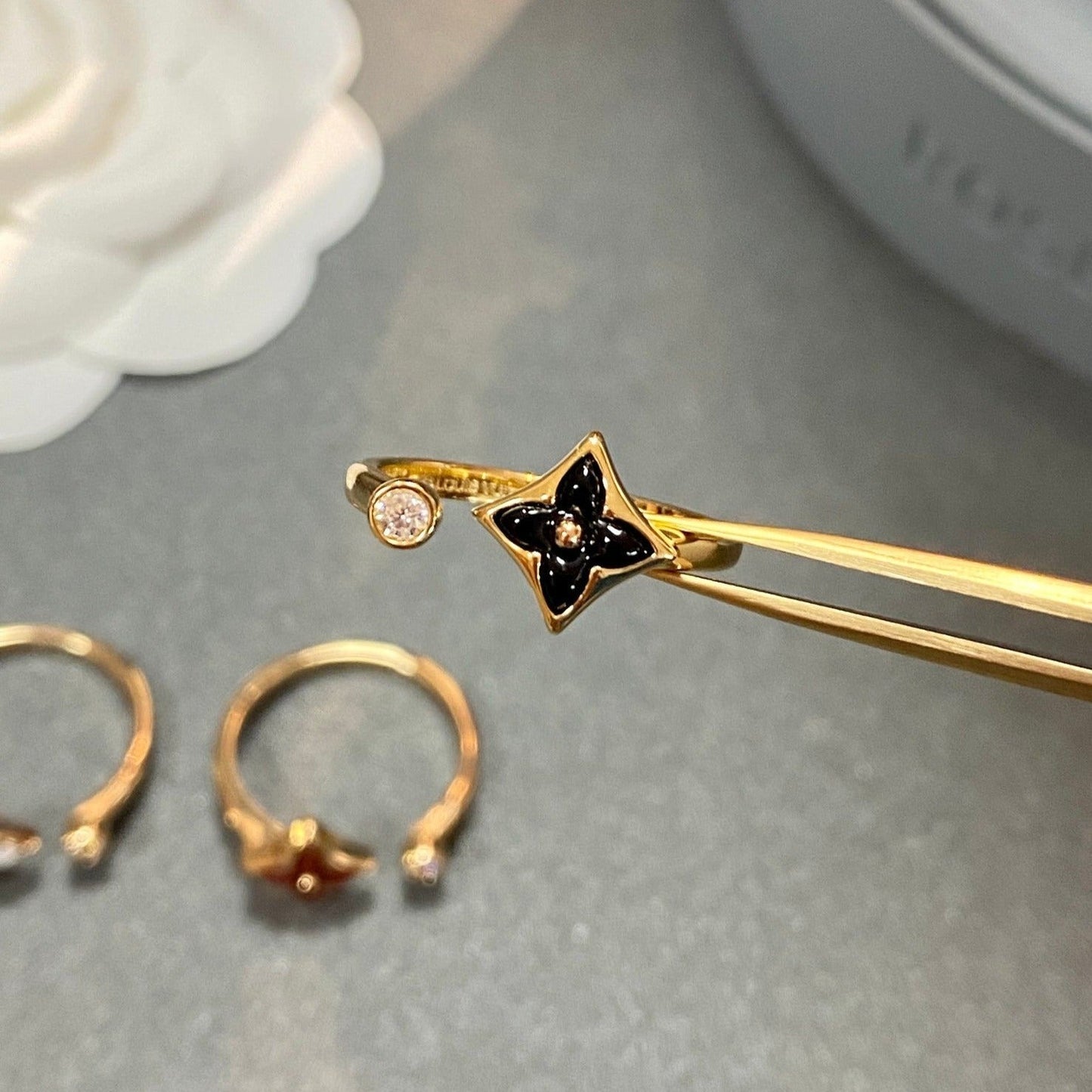 [moco jewelrys]STAR 1 DIAMOND OPEN RING