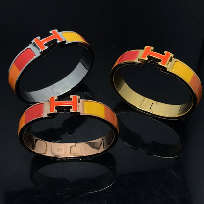 [moco jewelrys]H BRACELET ORANGE RAINBOW CERAMIC