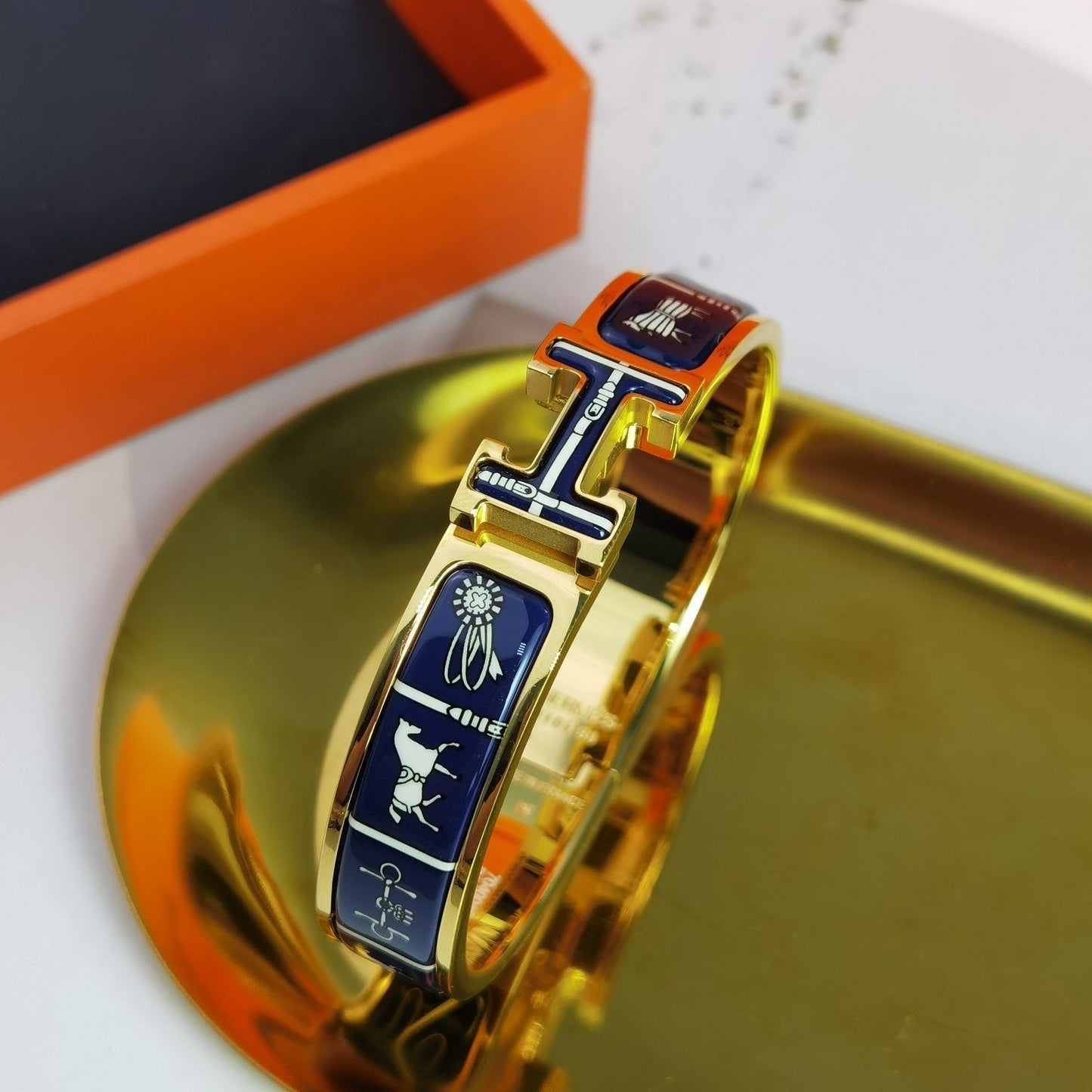 [moco jewelrys]H COUVERTURES DARK BLUE BRACELET