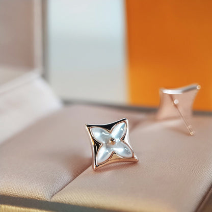 [moco jewelrys]STAR MOP PINK GOLD EARRINGS