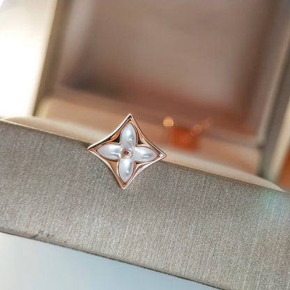 [moco jewelrys]STAR MOP PINK GOLD EARRINGS