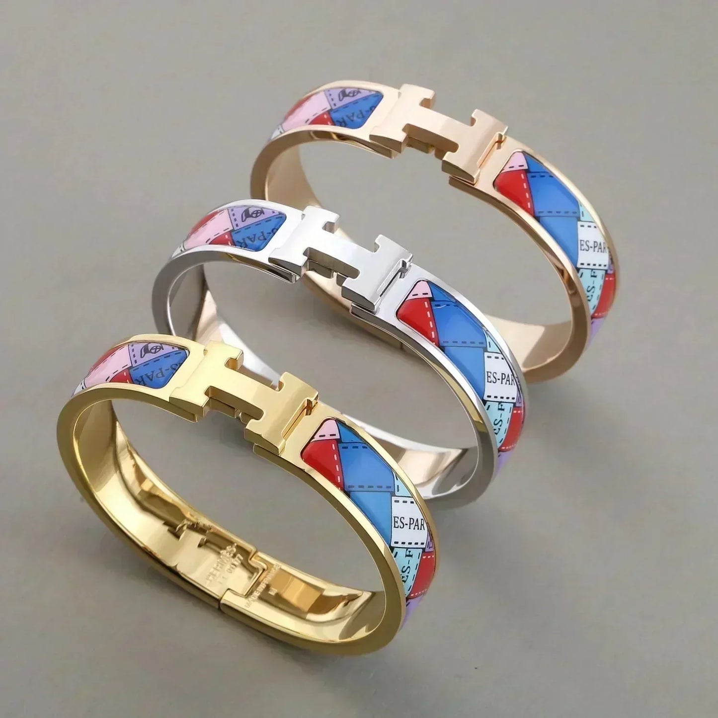 [moco jewelrys]H BRACELET DOTTED BORDER 12MM