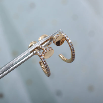 [moco jewelrys]JUSTE EARRINGS 12.75MM PINK GOLD DIAMOND