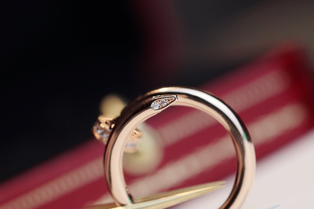 [moco jewelrys]JUSTE RING 2.65MM PINK GOLD DIAMOND