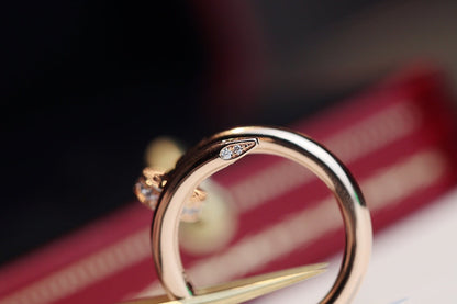 [moco jewelrys]JUSTE RING 2.65MM PINK GOLD DIAMOND