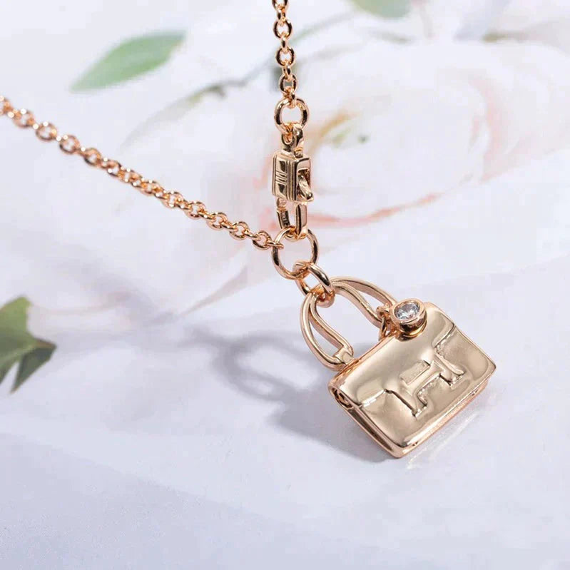 [moco jewelrys]AMULETTE PEDANT ROSE GOLD NECKLACE