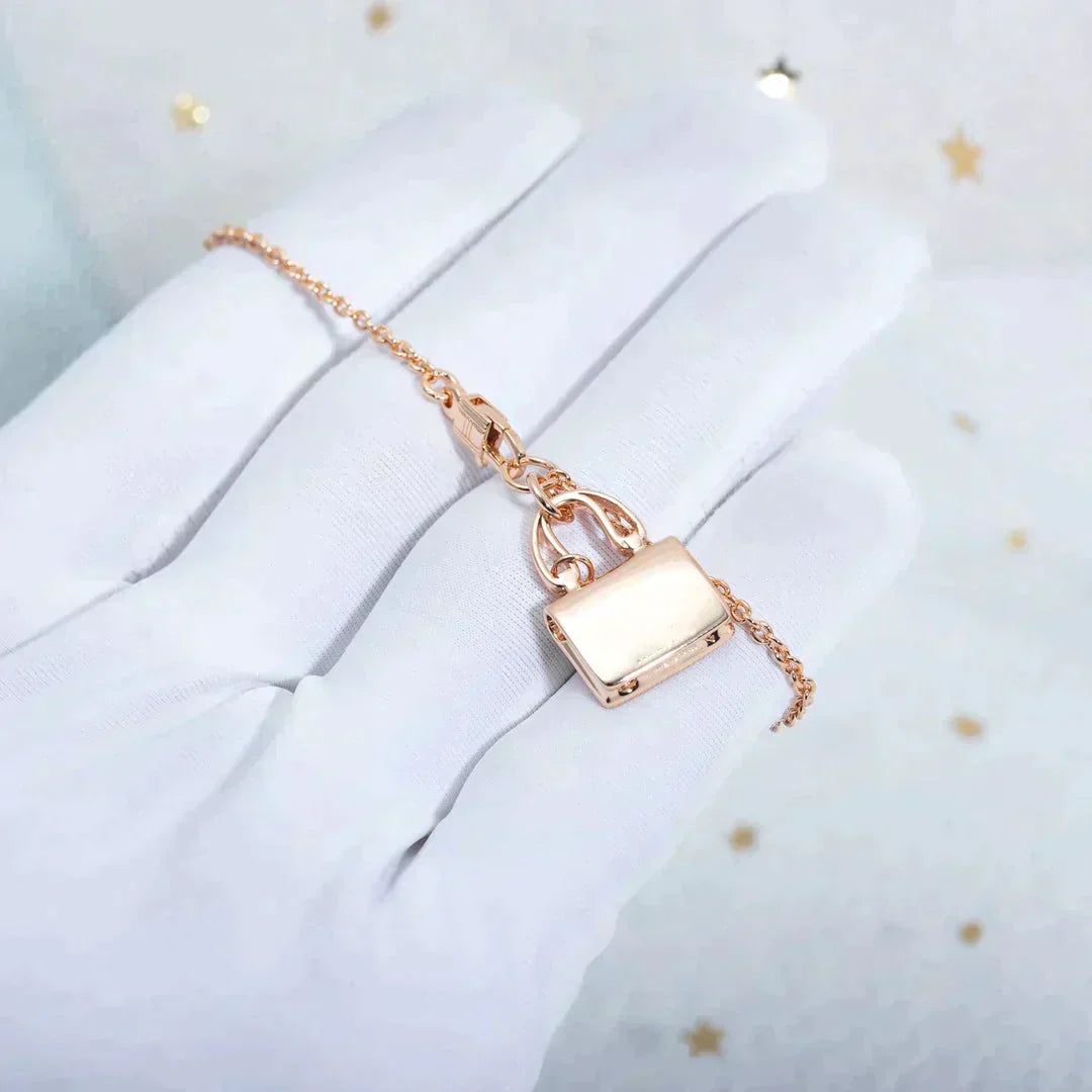 [moco jewelrys]AMULETTE PEDANT ROSE GOLD NECKLACE