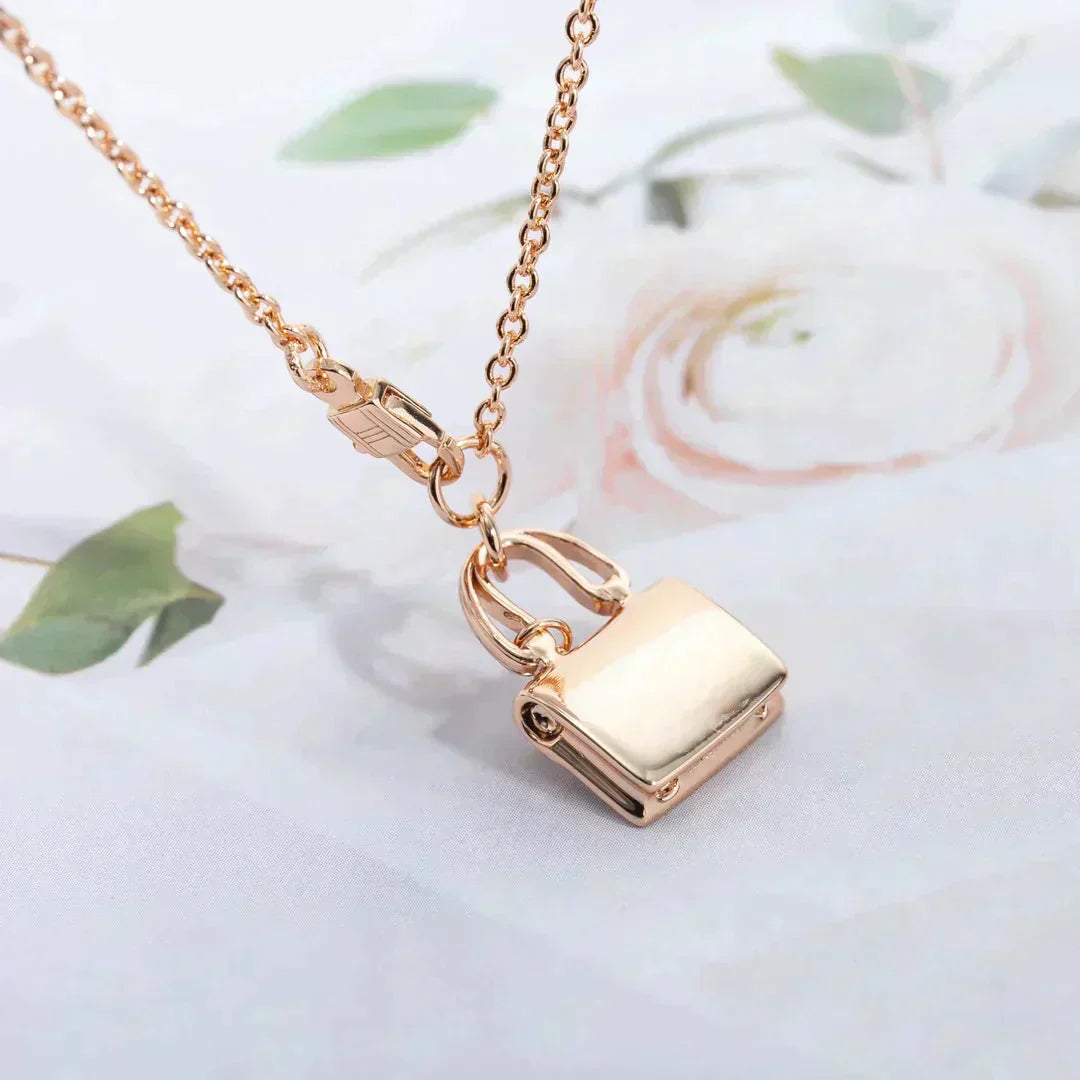 [moco jewelrys]AMULETTE PEDANT ROSE GOLD NECKLACE